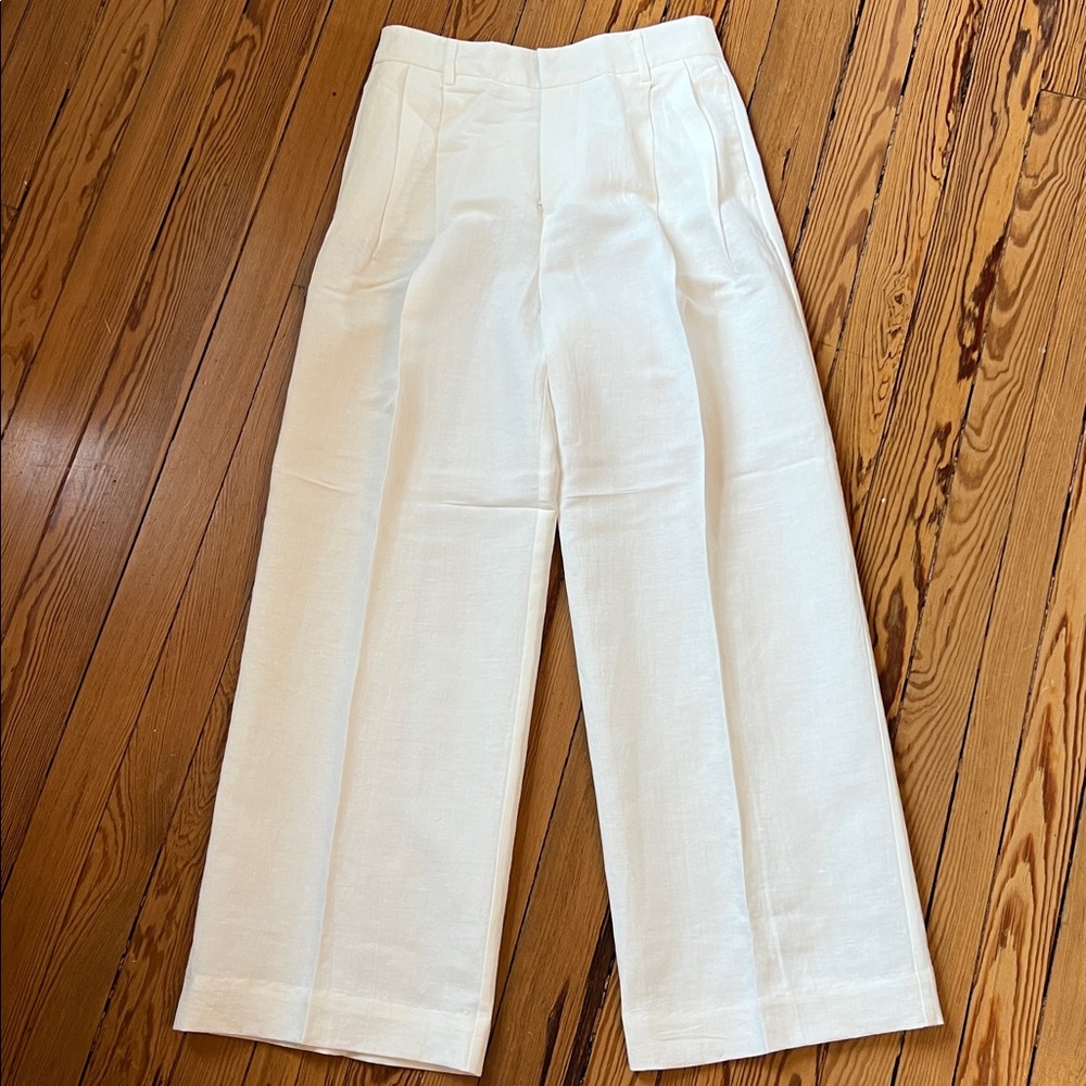 Zara White Wide Leg Pants